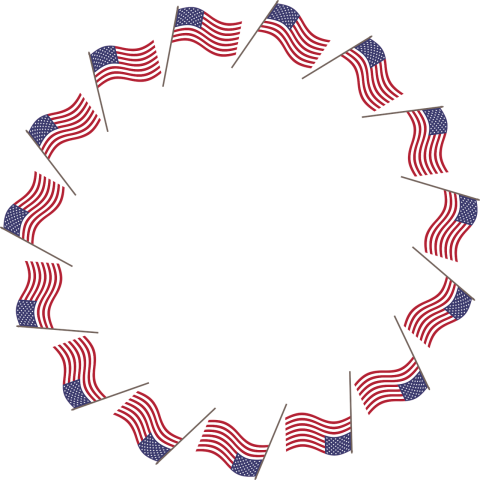 American flags