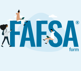 The FAFSA logo for the free application for  federal student aid