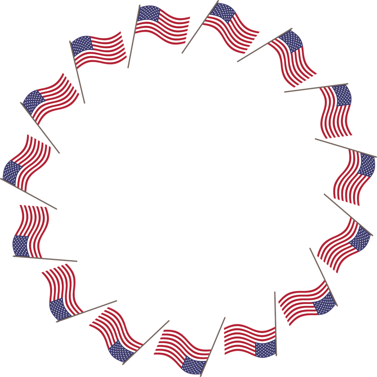 American flags