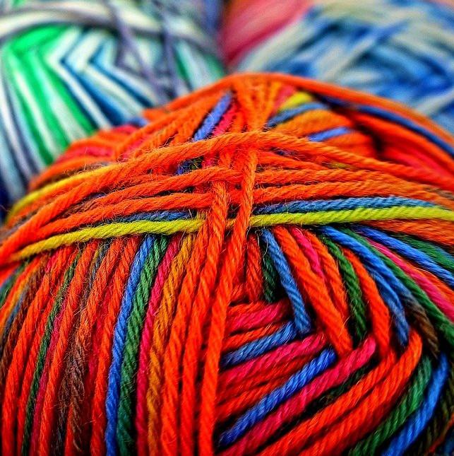 multi-colored yarn